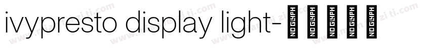 ivypresto display light字体转换
